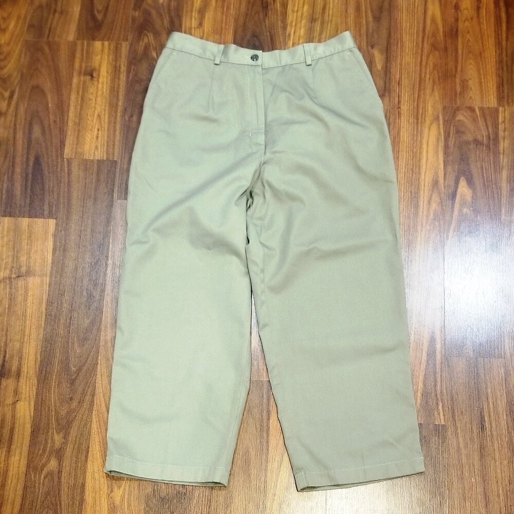 Ladies' L.L. Bean Cropped Khaki Chinos, Size 12 R, EUC - Picture 2 of 10